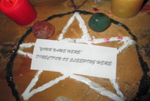 using the powers of candles, stones, salt and more to perform the ritual